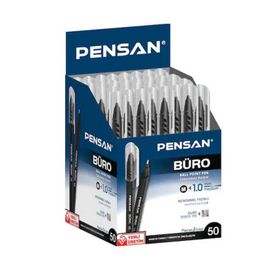 Pensan Büro Ball Point 1 mm Siyah Tükenmez Kalem