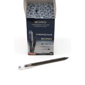 Pensan Büro Siyah 1.0 mm 10 Adet Tükenmez Kalem