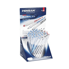 Pensan Global 0,5 mm 3 Renk Karışık Msk 50'li Paket Tükenmez Kalem