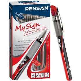 Pensan Kırmızı My Sign Jel Roller Tükenmez Kalem 1.0 mm 12'li Paket