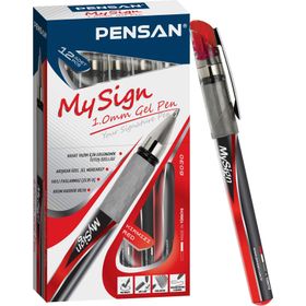 Pensan Kırmızı My Sign Jel Roller Tükenmez Kalem 1.0 mm 12'li Paket