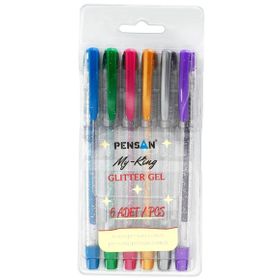 Pensan MY-KING 2227 Simli 6'lı Jel Kalem Set