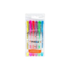 Pensan MY-KING 2227 Simli 6'lı Jel Kalem Set