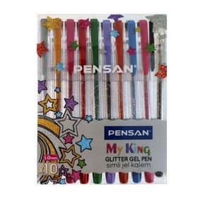Pensan My-king Simli 10 Renk Jel Kalem Seti