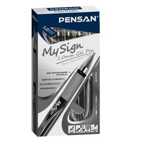 Pensan My Sign Siyah 12'li İmza Kalemi