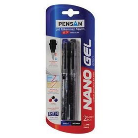 Pensan Nano Jel 2'li Mavi&Siyah Tükenmez Kalem