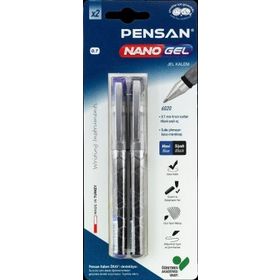 Pensan Nano Jel 2'li Mavi&Siyah Tükenmez Kalem