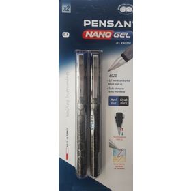 Pensan Nano Jel 2'li Mavi&Siyah Tükenmez Kalem