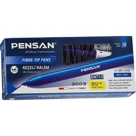 Pensan Ofis Tipi Mavi 3003 10'lu Paket Keçeli Boya Kalemi