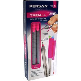Pensan PE01003TKPE 1 mm 12'li Kutu Triball Pembe Tükenmez Kalem