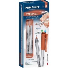 Pensan Triball 12'li Kahve Tükenmez Kalem