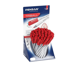 Pensan Trıball Kırmızı Stand 60'Lı Tükenmez Kalem