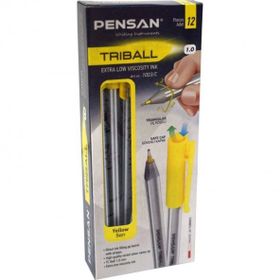 Pensan Triball Sarı 12'li Tükenmez Kalem