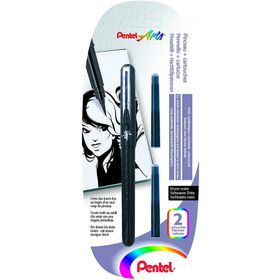 Pentel 194385 Arts Pocket Brush Cep Tipi Fırça Uçlu Kalem Siyah Brush Sing Pen