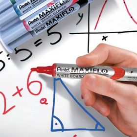 Pentel MWL5M-A Maxiflo Siyah Beyaz Tahta Kalemi
