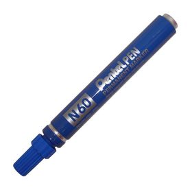 Pentel N60-C Kesik Uç Metal Gövde Mavi Permanent Markör