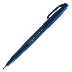 Pentel Pen Fırça Uçlu Kalem Blue Black Brush Sign