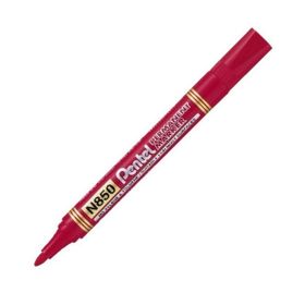Pentel Permanent N850-B Kırmızı Yuvarlak Uç Markör Kalem