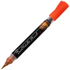 Pentel Sıvı Metalik Turuncu Kırmızı Mürekkepli Pompalı Fırça Uçlu Kalem
