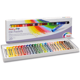 Pentel Standart Kutu 25 Renkli Yağlı Pastel Boya