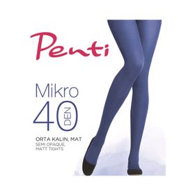 Penti Akıllı Micro 40 500-4 Siyah Külotlu Çorap
