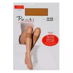 Penti Fit 15 Den 57 Ten Burnu Şeffaf Dizaltı Çorap