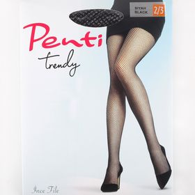 Penti İnce File PCFPBASK15SK5002/3 Siyah Külotlu Çorap