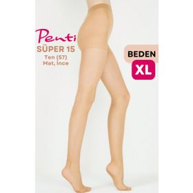 Penti Mat İnce 15 Den 57 Ten Nude No 4 X Large Süper Külotlu Çorap