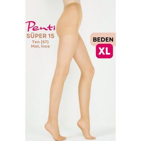Penti Mat İnce 15 Den 57 Ten Nude No 4 X Large Süper Külotlu Çorap
