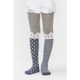 Penti Pretty Kitten Denim Mavi Külotlu Çorap