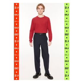 People By Fabrika SPBF3WM-SWT5009 Düz Bordo Bisiklet Yaka Erkek Sweatshirt