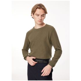 People By Fabrika SPBF3WM-SWT5009 Düz Yeşil Bisiklet Yaka Erkek Sweatshirt