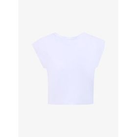 People By Fabrika SPBF4SL-TST5577 Beyaz Bisiklet Yaka Düz Kadın T-shirt