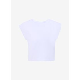 People By Fabrika SPBF4SL-TST5577 Beyaz Bisiklet Yaka Düz Kadın T-shirt