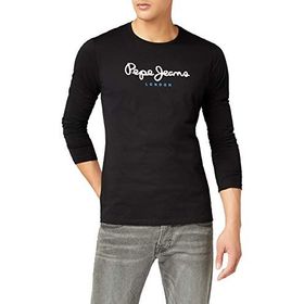 Pepe Jeans Eggo Long PM501321 Siyah Uzun Kollu Erkek T-shirt