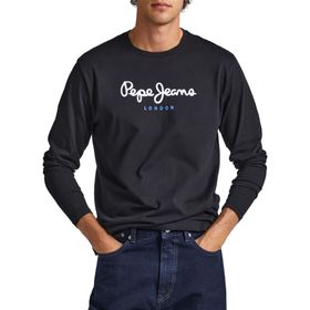 Pepe Jeans Eggo Long PM501321 Siyah Uzun Kollu Erkek T-shirt