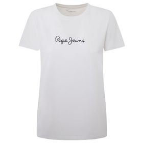 Pepe Jeans Lorette Beyaz Beyaz V Yaka Kadın T-shirt