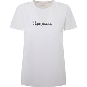 Pepe Jeans Lorette Beyaz Beyaz V Yaka Kadın T-shirt