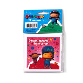 Pepee 10'lu Doğum Günü Kart Zarf