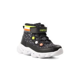 PEPİNO 1342-P Siyah Fosfor Sarı Kız Çocuk Sneaker Bot