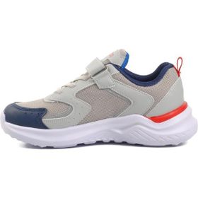 PEPİNO 4471-F Buz-Lacivert-Kırmızı Cırtlı Çocuk Spor Ayakkabı