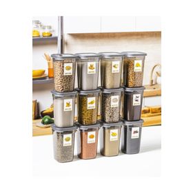 Per-Class 1.2 l 12'li Set Organizer Etiketli Erzak Saklama Kabı