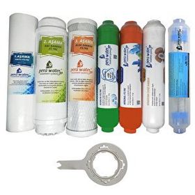 Pera Water Açık Kasa Su Arıtma Cihazlarına Uygun Mebransız 7'li Alkali Mineral Detox Filtre Seti ve Açma Anahtarı