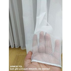 Perde Alemi Armür İnci Keten Sık Pile 1-3 300x260 cm Tül Perde