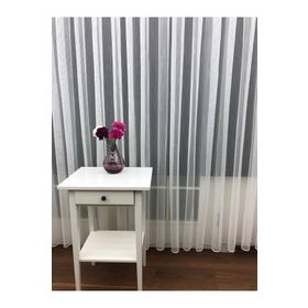 Perde Alemi çizgili Düz Seyrek Pile 1-2 150x250 cm Tül Perde