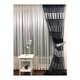 Perde Alemi Düz Ekru Renk Etek Katlamalı Sık Pile 1-3 600x250 cm Tül Perde