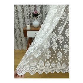 Perde Alemi Ekru Damaks Örme Normal Pile 1-2.5 150x250 cm Tül Perde