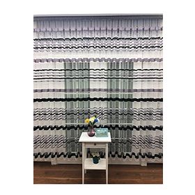 Perde Alemi Enine Çizgili Bantlı Spor Normal Pile 1-2.5 350x250 cm Tül Perde