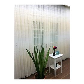 Perde Alemi Enine Çizgili Bantlı Spor Sık Pile 1-3 100x260 cm Tül Perde