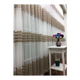 Perde Alemi Enine Çizgili Bantlı Spor Sık Pile 1-3 350x250 cm Tül Perde
